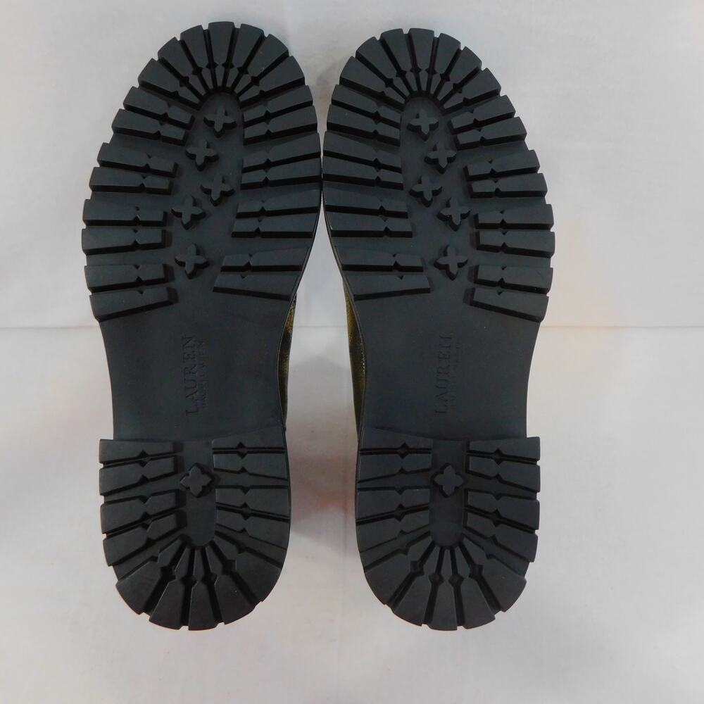 Ralph Lauren Womens Corinne Leather Distressed Metallic Booties Size 7.5 - Picture 9 of 11